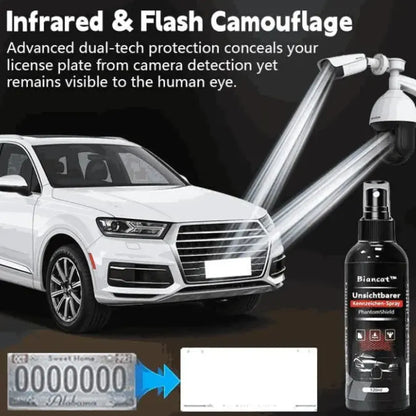License plate privacy spray - car and bike accessories