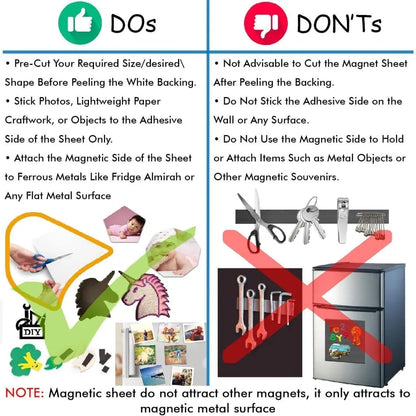 Lifekrafts magnetic adhesive sheets.