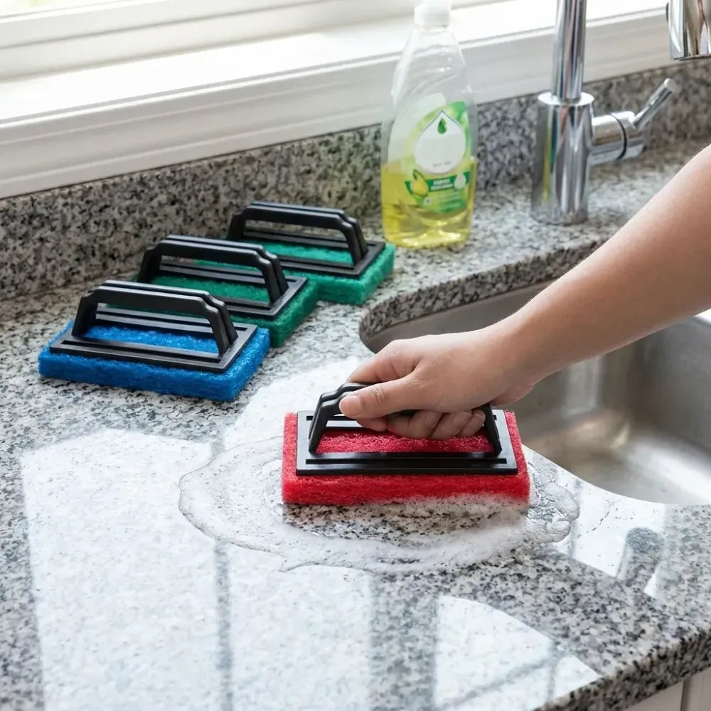Lightweight handle scrubber brush - home & kitchen