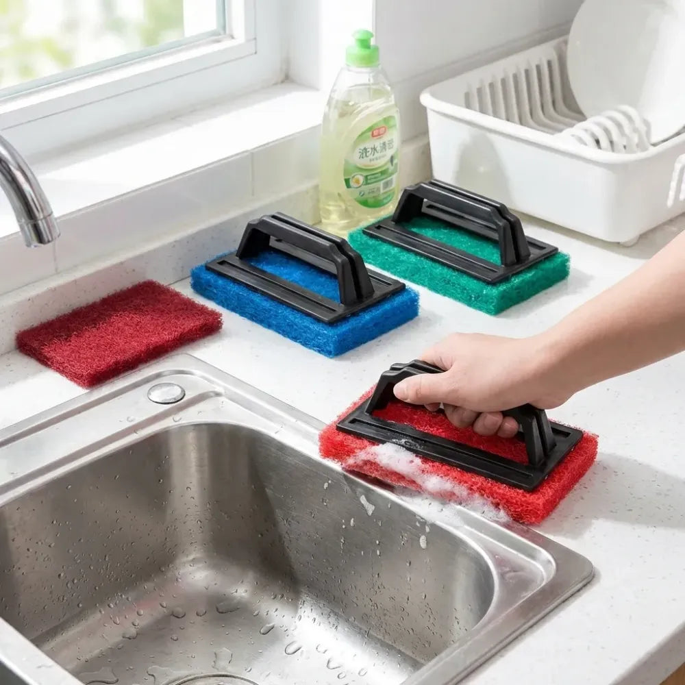 Lightweight handle scrubber brush - home & kitchen