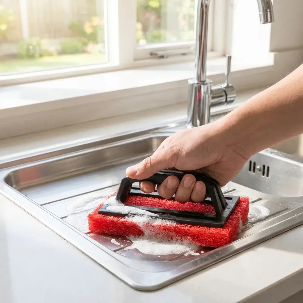 Lightweight handle scrubber brush - home & kitchen