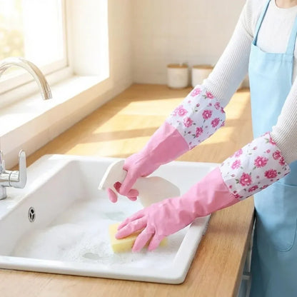 Lined cleaning gloves (1 pair) - home essentials