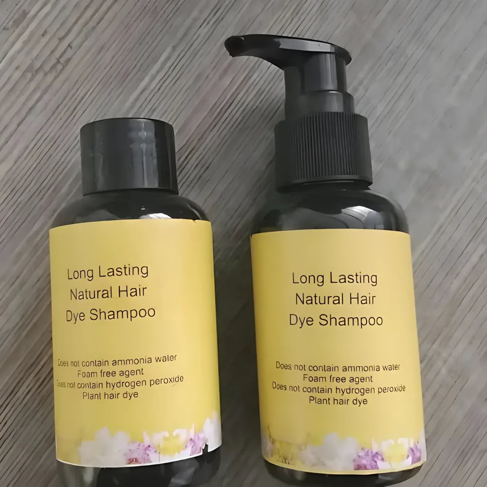Long lasting natural hair dye shampoo (pack of 2)