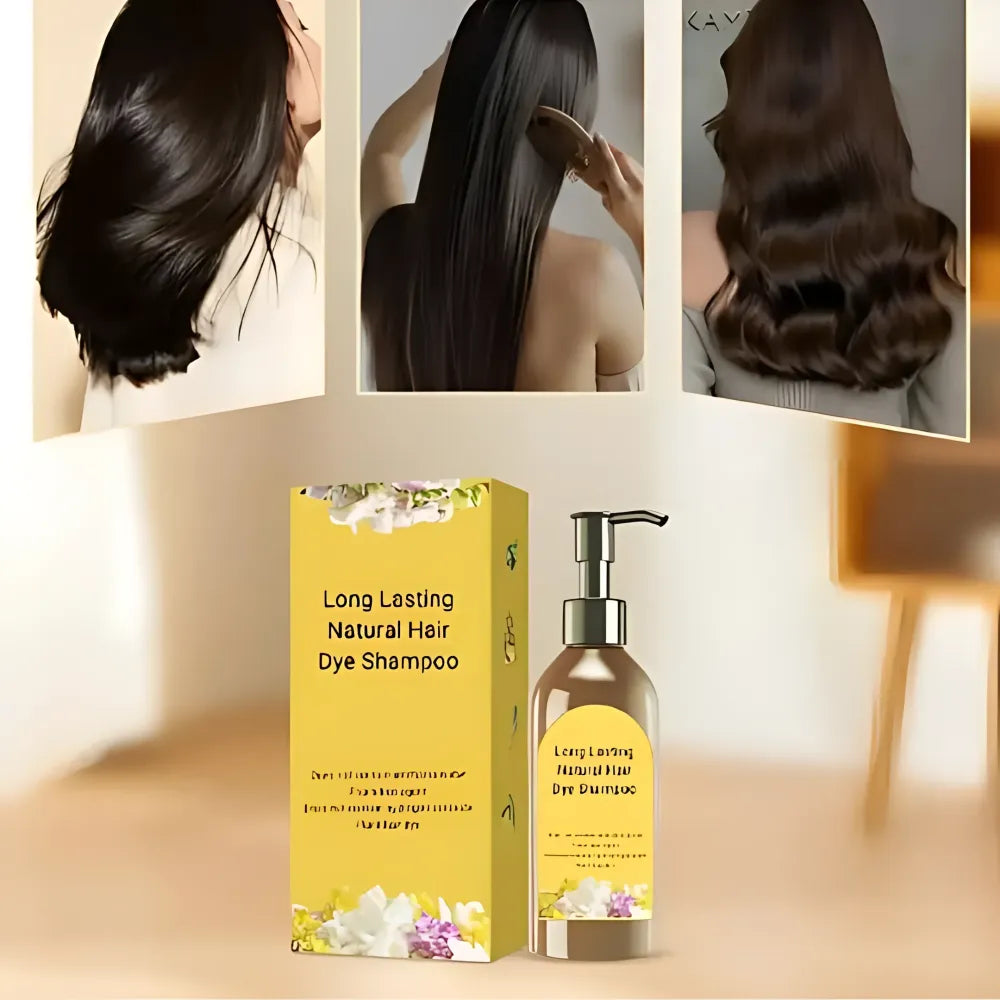 Long lasting natural hair dye shampoo (pack of 2)
