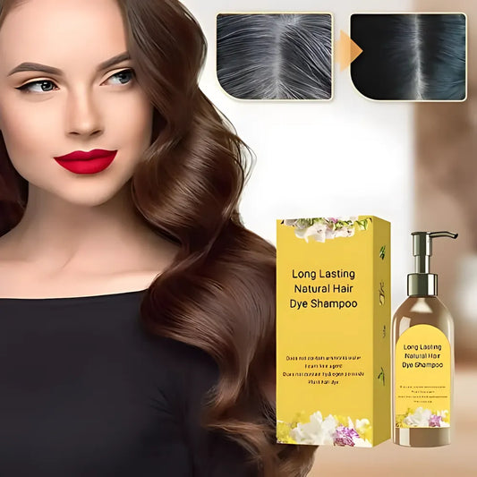 Long lasting natural hair dye shampoo (pack of 2)