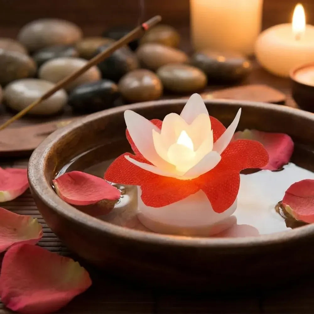 Lotus flower tealight candles - home improvement