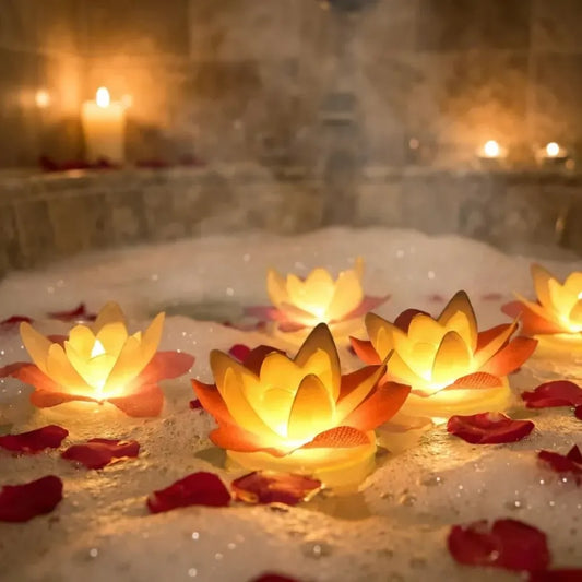 Lotus flower tealight candles - home improvement