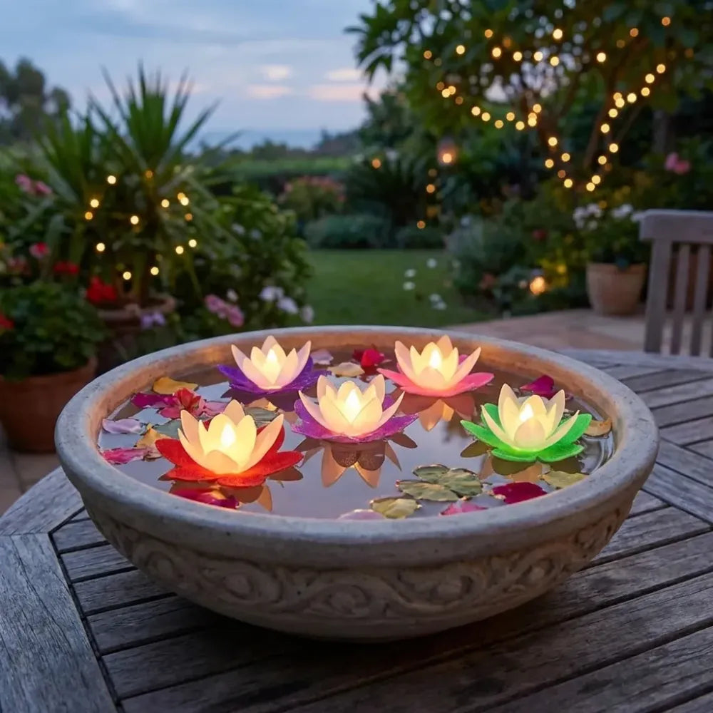 Lotus flower tealight candles - home improvement