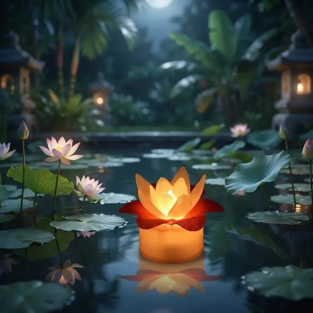 Lotus flower tealight candles - home improvement