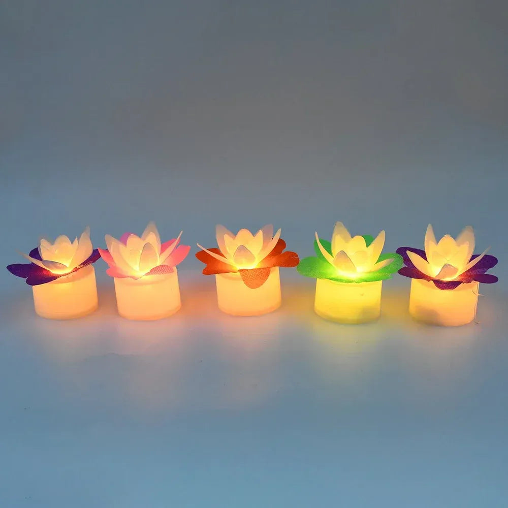 Lotus flower tealight candles