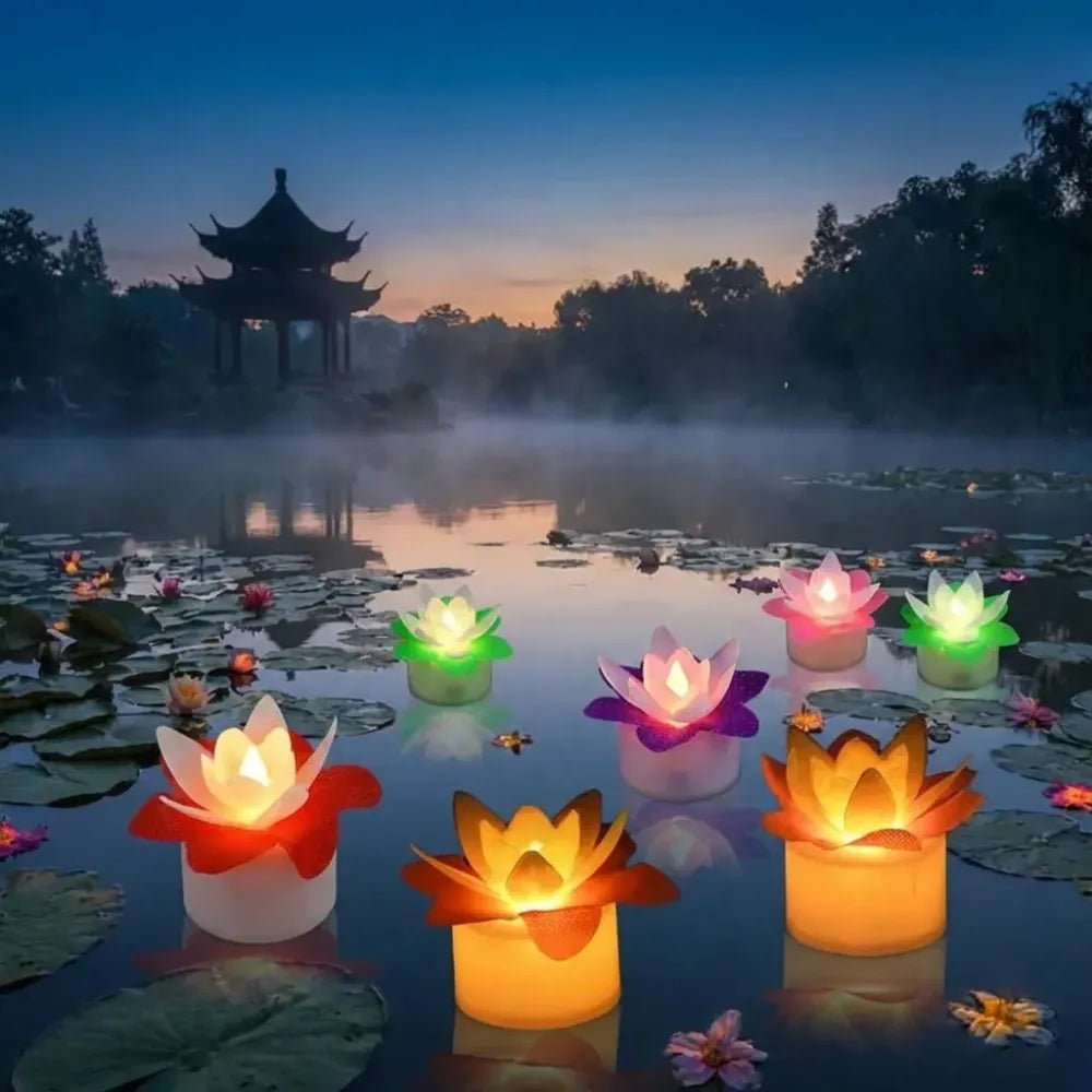 Lotus flower tealight candles - home improvement