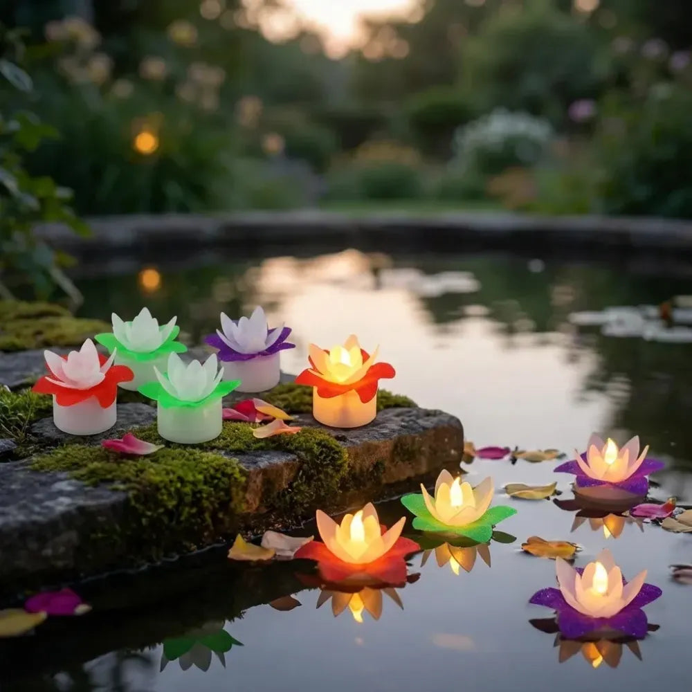 Lotus flower tealight candles - home improvement