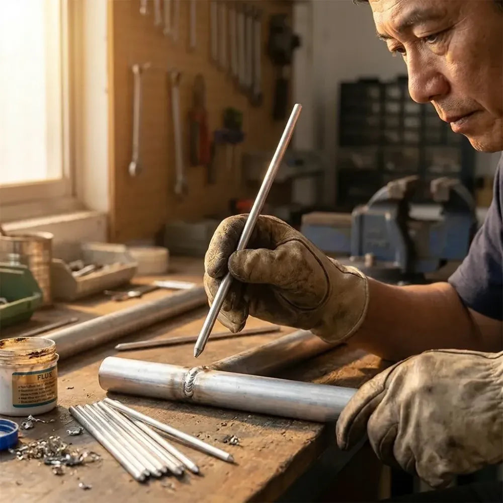 Low temperature repair welding rods