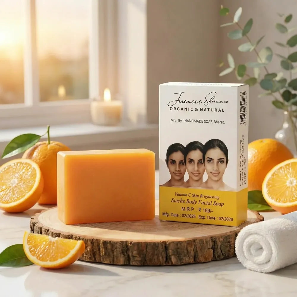 Lucacci sinche kojic skin whitening facial body soap for women & men - 100 g