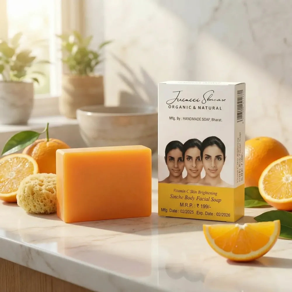 Lucacci sinche kojic skin whitening facial body soap for women & men - 100 g