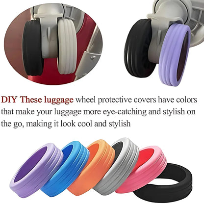 Luggage wheel protection cover (pack of 4)