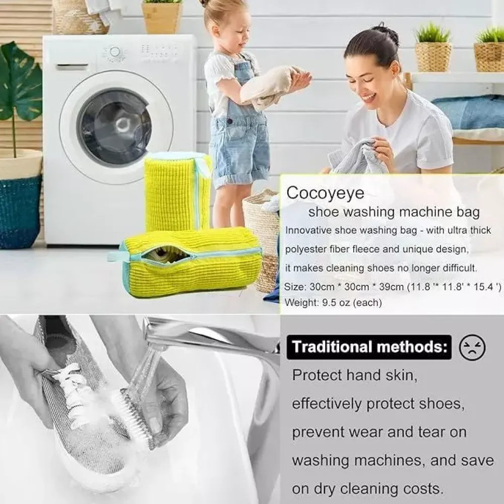 Machine washable shoe bag