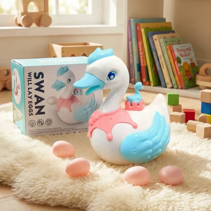 Magic egg-laying swan toy
