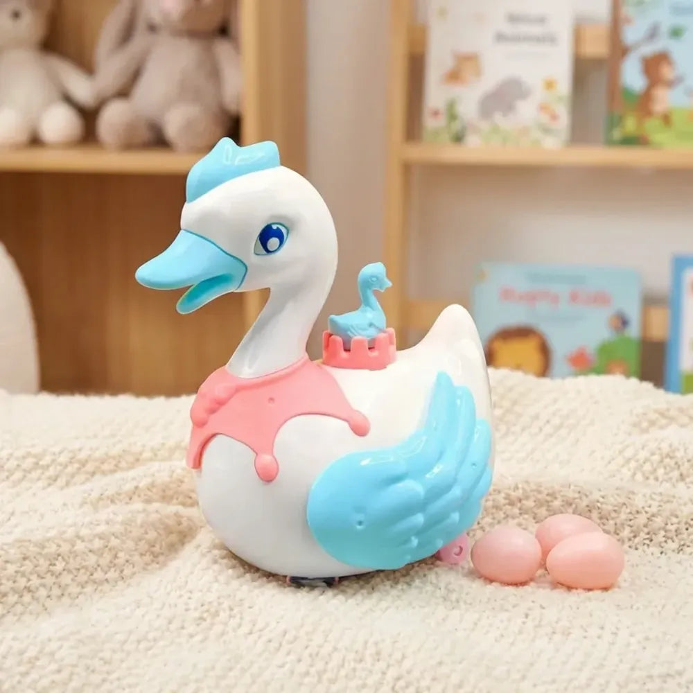 Magic egg-laying swan toy