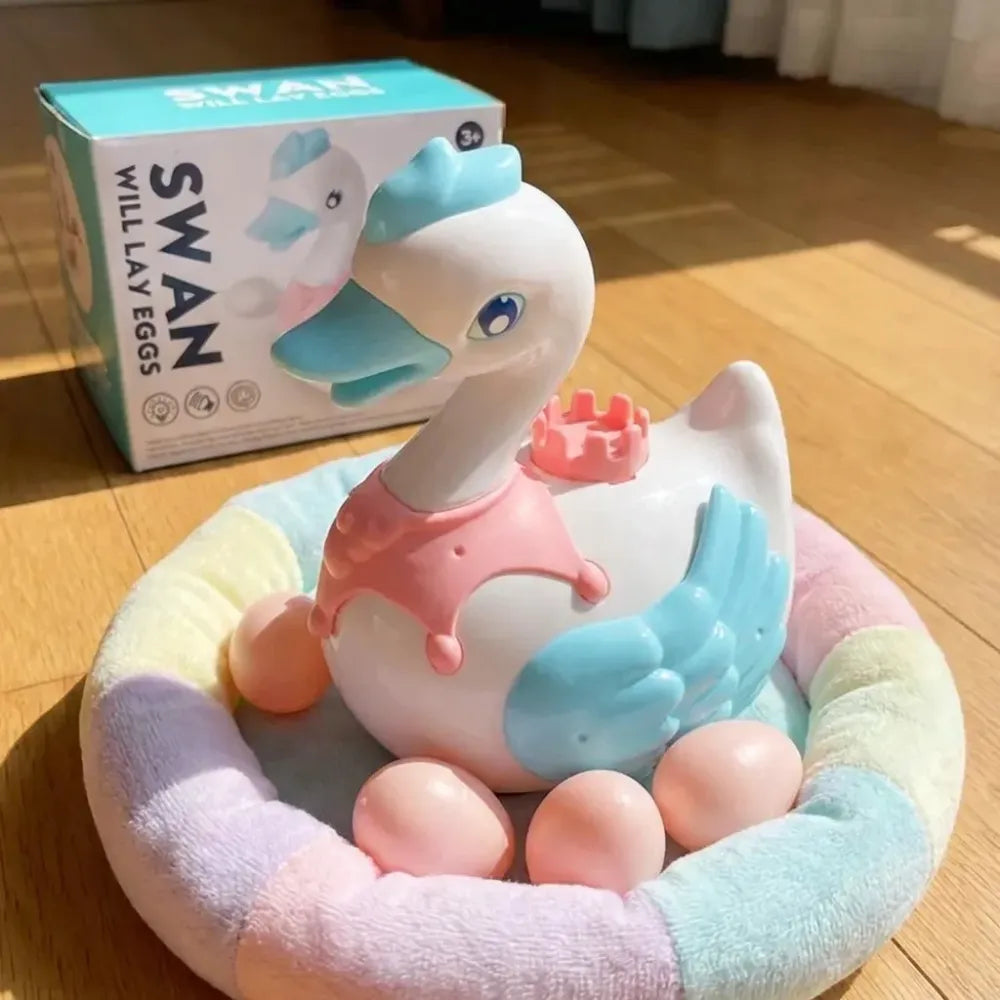 Magic egg-laying swan toy
