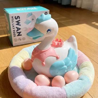 Magic egg-laying swan toy