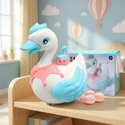 Magic egg-laying swan toy
