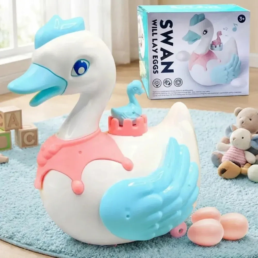 Magic egg-laying swan toy