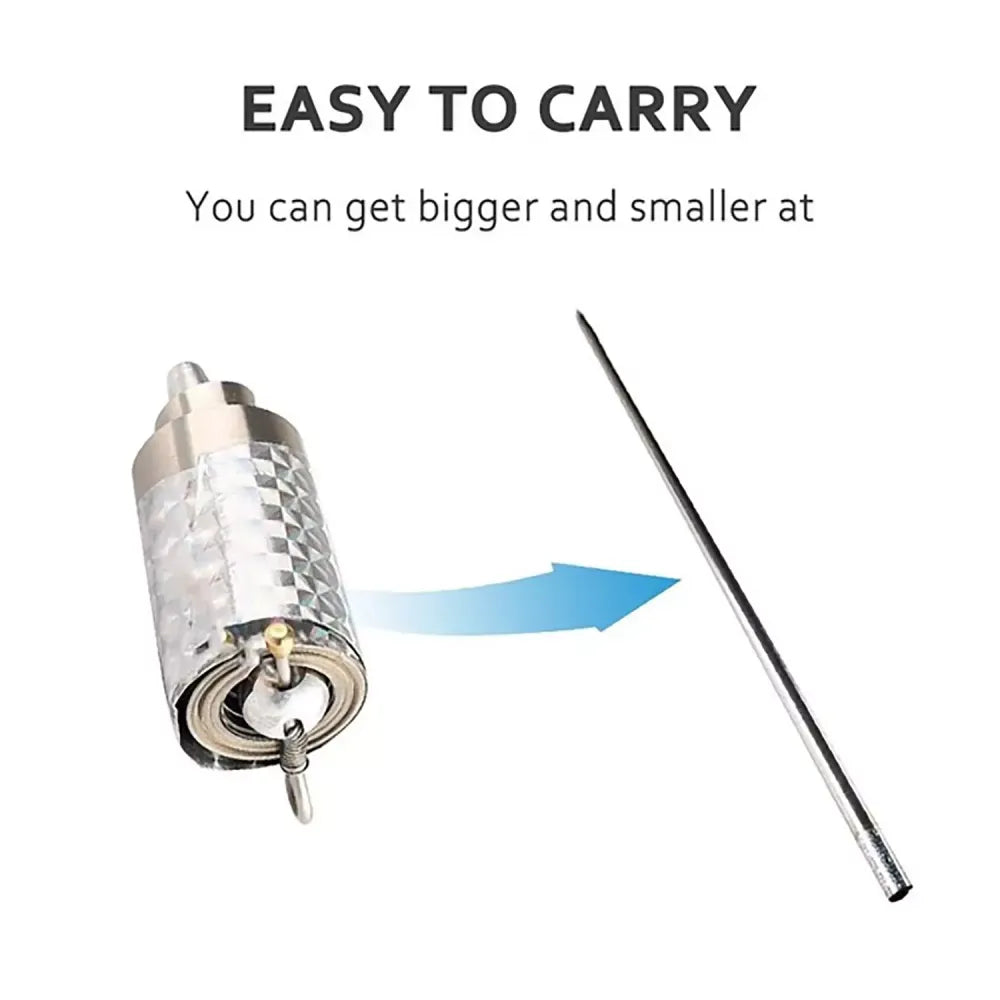 Magic elastic appearing cane