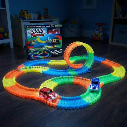 Magic tracks toy – led racetrack for kids