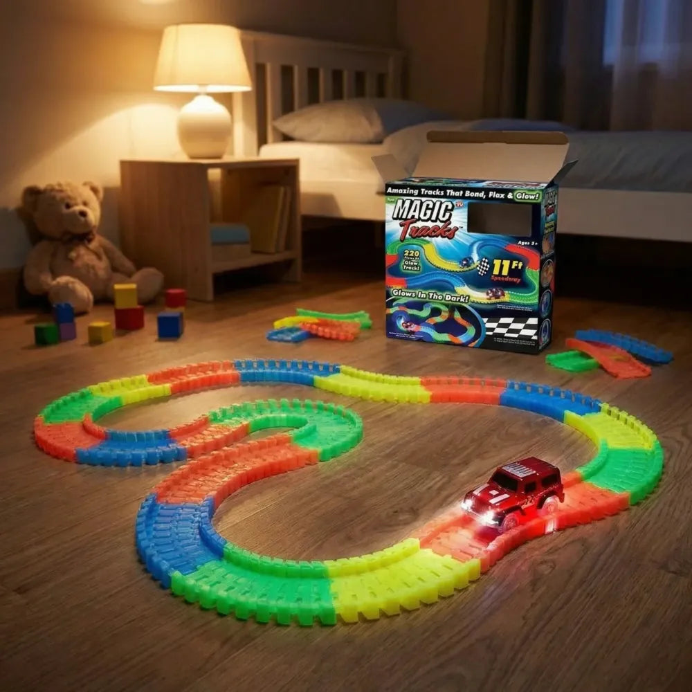 Magic tracks toy – led racetrack for kids