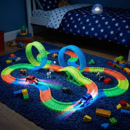 Magic tracks toy – led racetrack for kids