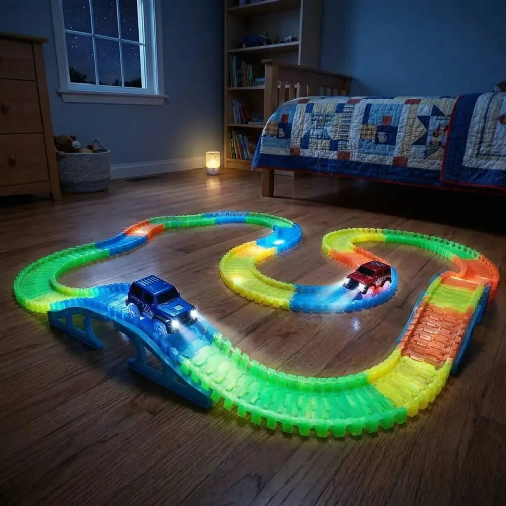 Magic tracks toy – led racetrack for kids