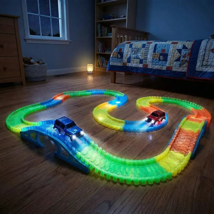 Magic tracks toy – led racetrack for kids