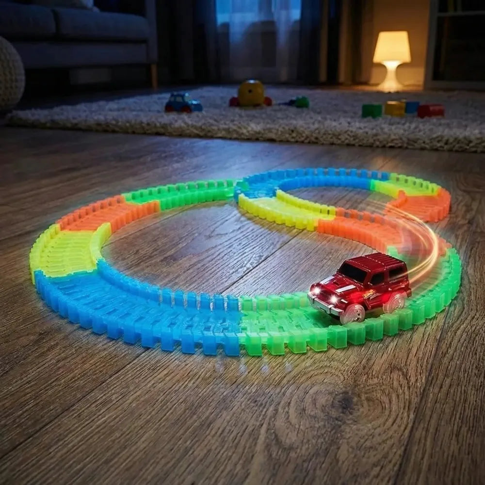 Magic tracks toy – led racetrack for kids