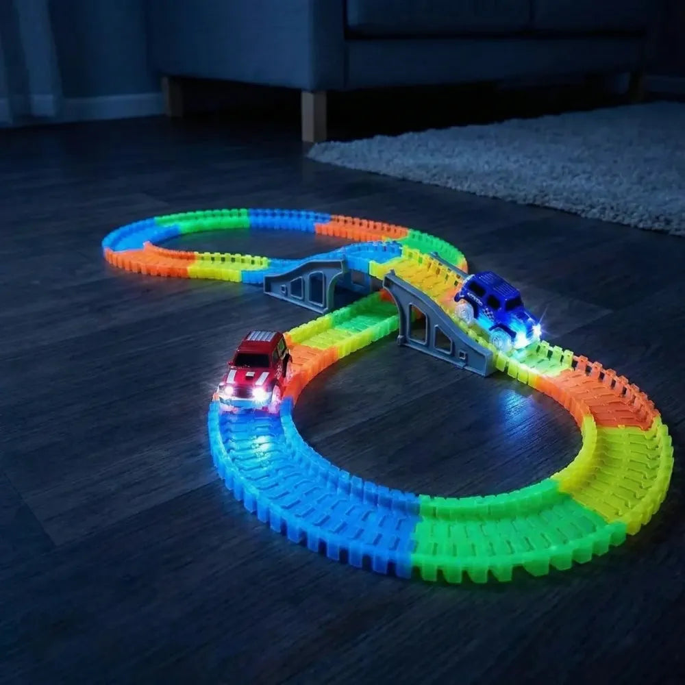 Magic tracks toy – led racetrack for kids