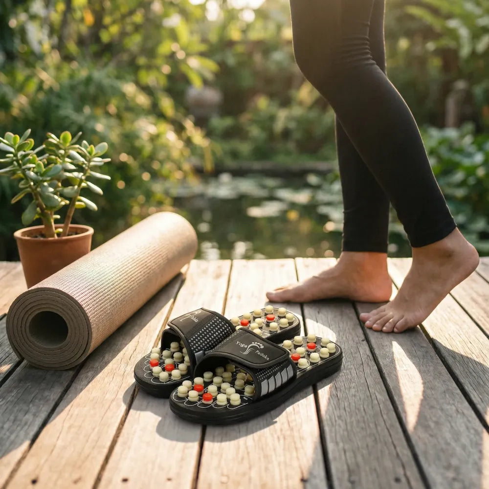 Magnetic acupressure slippers - home essentials