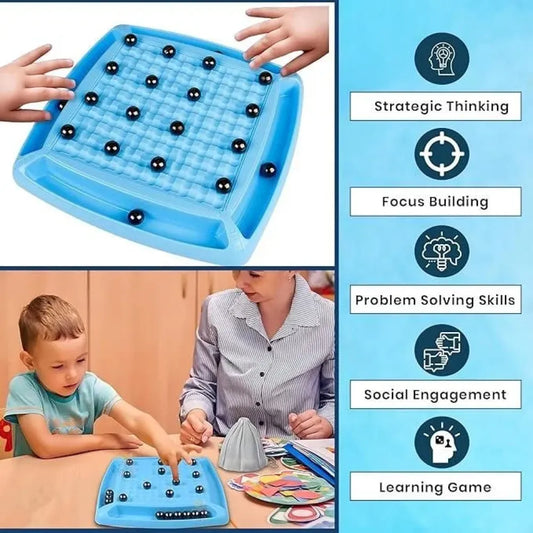 Magnetic battle chess game