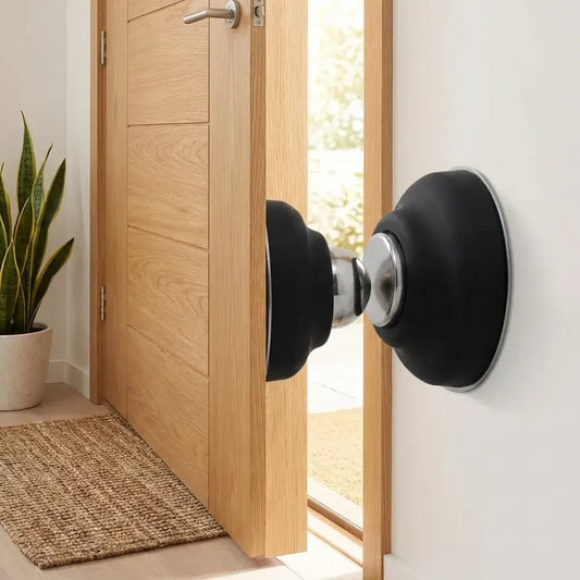 Magnetic door stopper – black