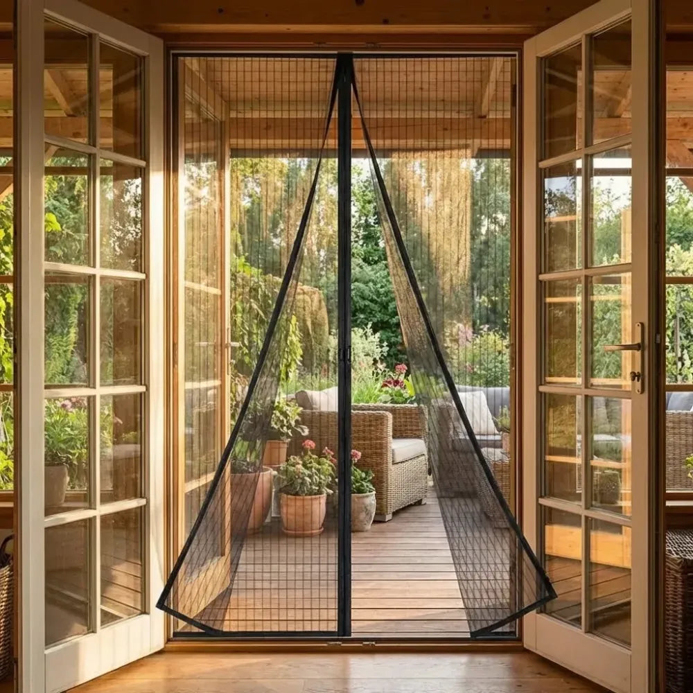 Magnetic screen door curtain - home essentials