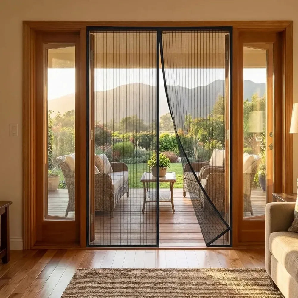 Magnetic screen door curtain - home essentials