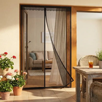 Magnetic screen door curtain - home essentials