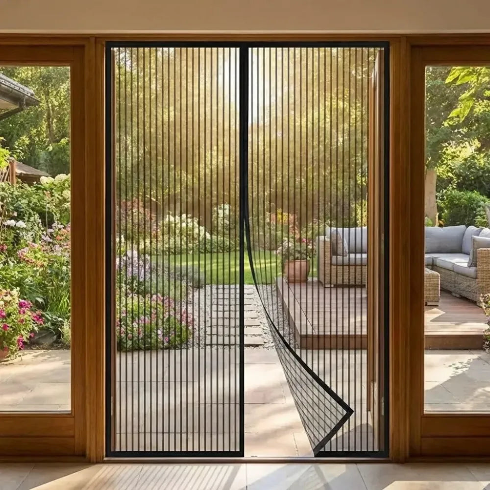 Magnetic screen door curtain - home essentials