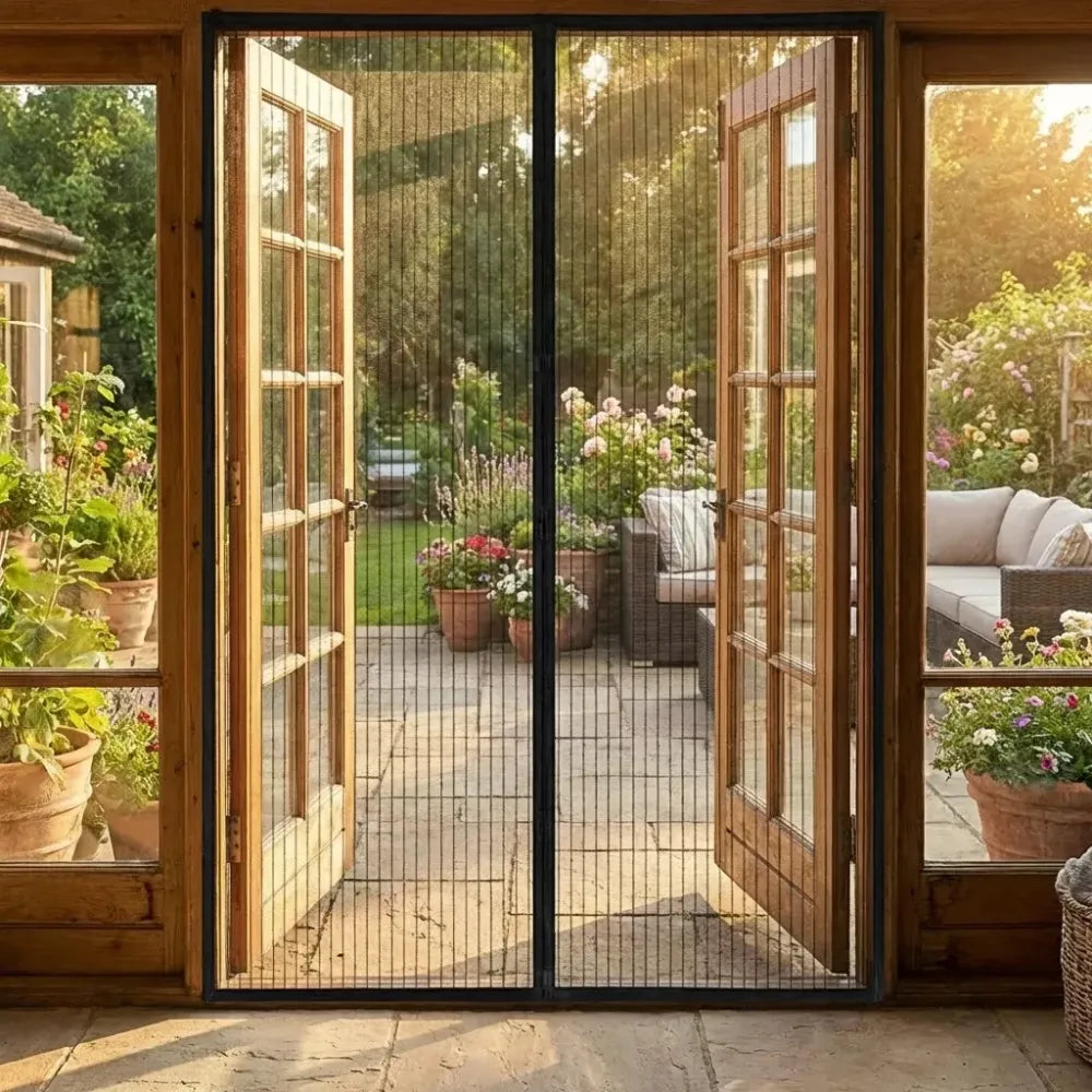 Magnetic screen door curtain - home essentials