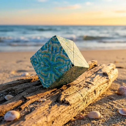 Magnetic shape shifting puzzle cube