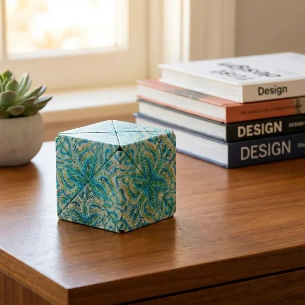 Magnetic shape shifting puzzle cube