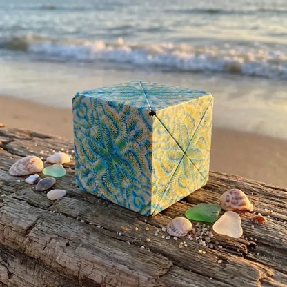 Magnetic shape shifting puzzle cube