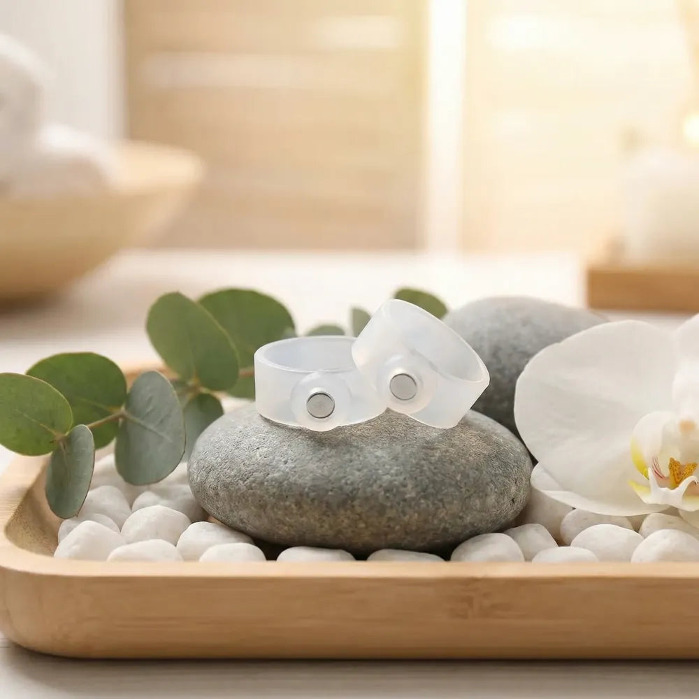 Magnetic slimming toe rings