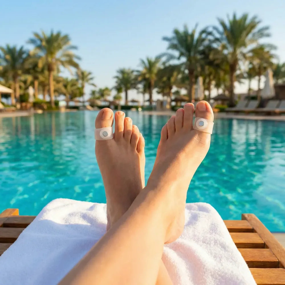 Magnetic slimming toe rings