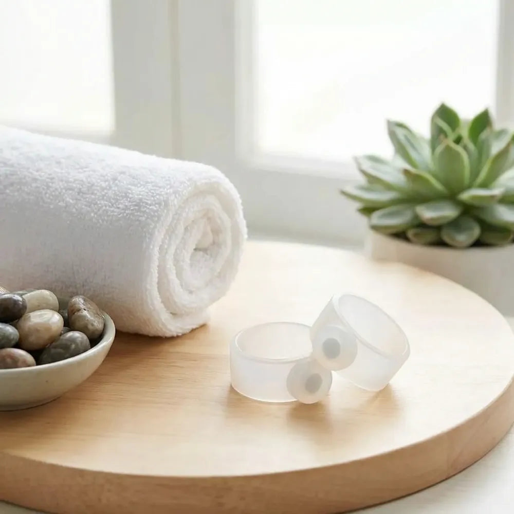 Magnetic slimming toe rings