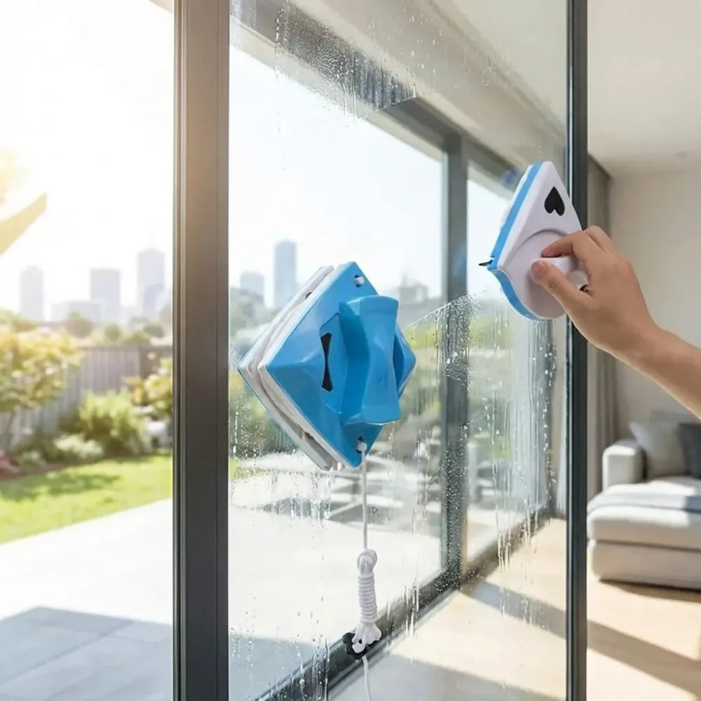 Magnetic window cleaner - home improvement